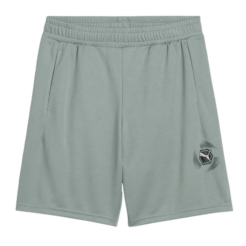Puma Childrens/Kids Active Graphic Print Elasticated Waist Shorts / Green